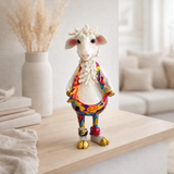 Polonre-moutons Père avec costume en situation