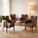 Chaises de salle à manger Ensemble 4 pièces Roard Armlehner fauteuil bilbao chaise rembourrée un fauteuil de fauteuil de fauteuil en situation