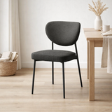 Lucas chaise tissu aragon anthracite en situation