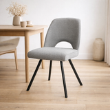Jody Chair tissu aragon gris en situation