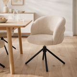 Chaise rotative Pebble Beige en situation