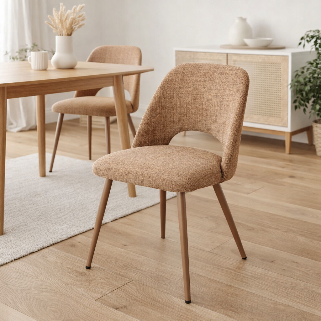 Caramel de chaise d'arc (ensemble de 2) en situation