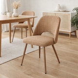 Caramel de chaise d'arc (ensemble de 2) en situation