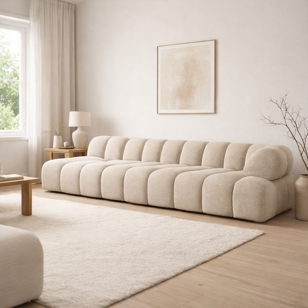 Canapé New York 4 places Beige en situation