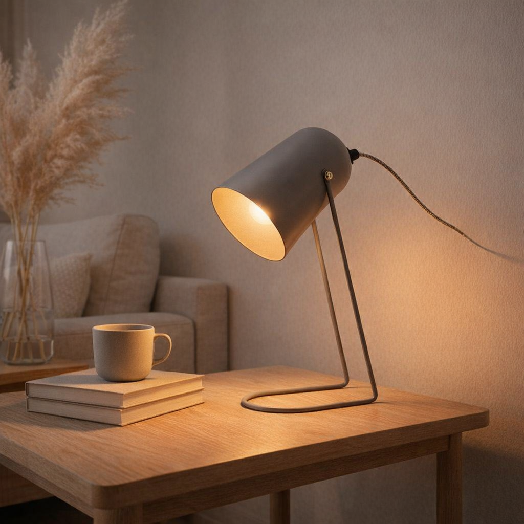 Enchantement de lampe de table en situation
