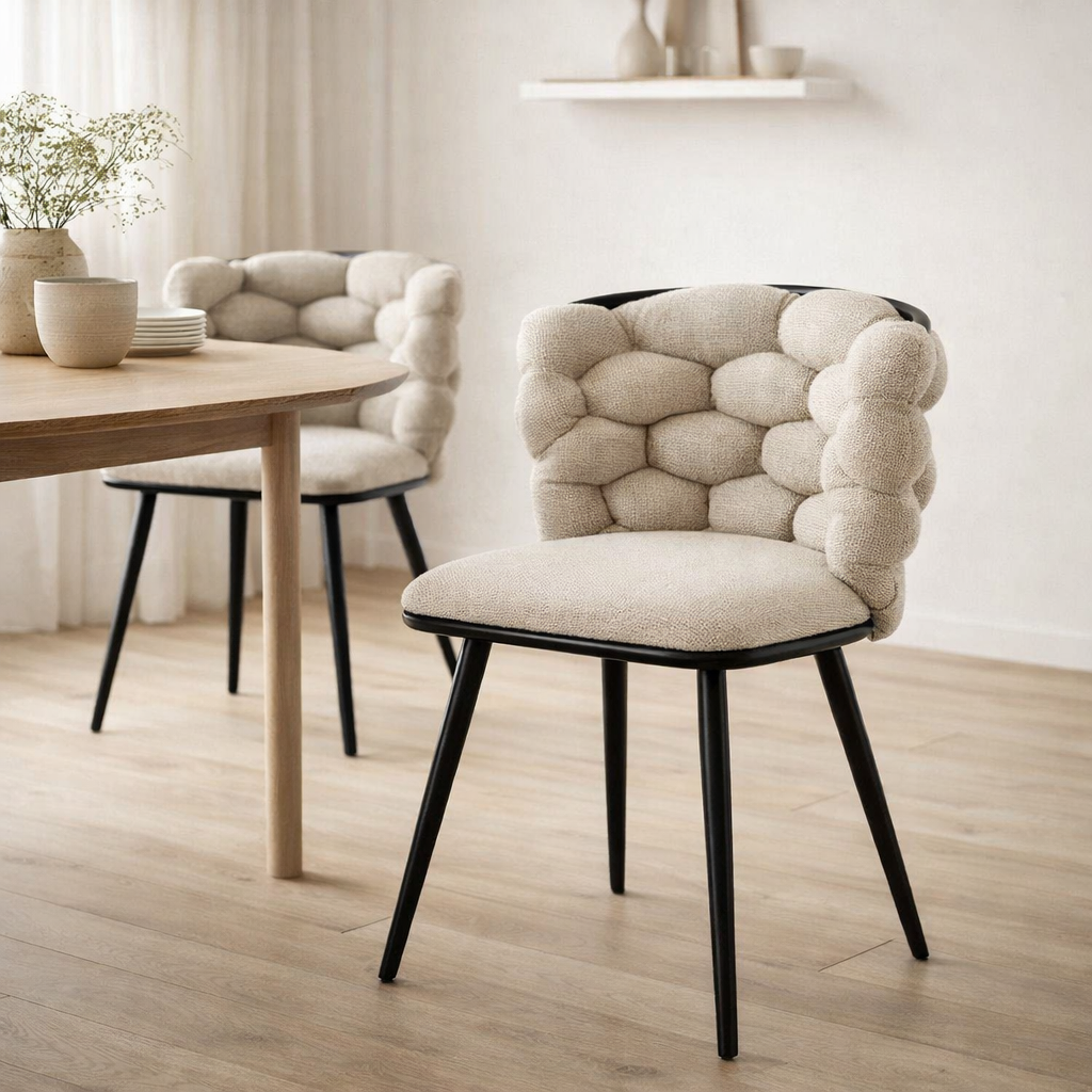 Chaise rock beige (Lot de 2) en situation