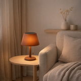 Lampe de table sphère solaire en situation