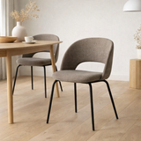 Chaise arc-en-ciel taupe (Ensemble de 2) en situation