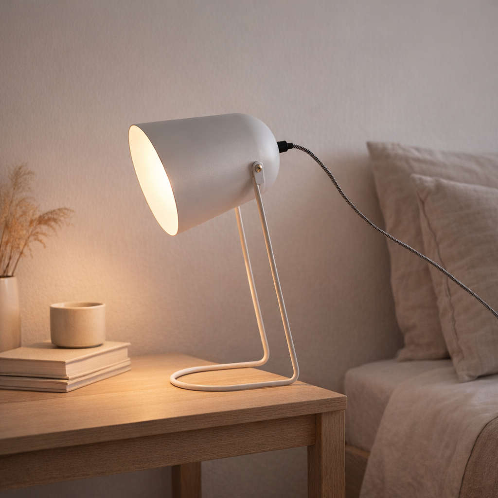 Enchantement de lampe de table en situation