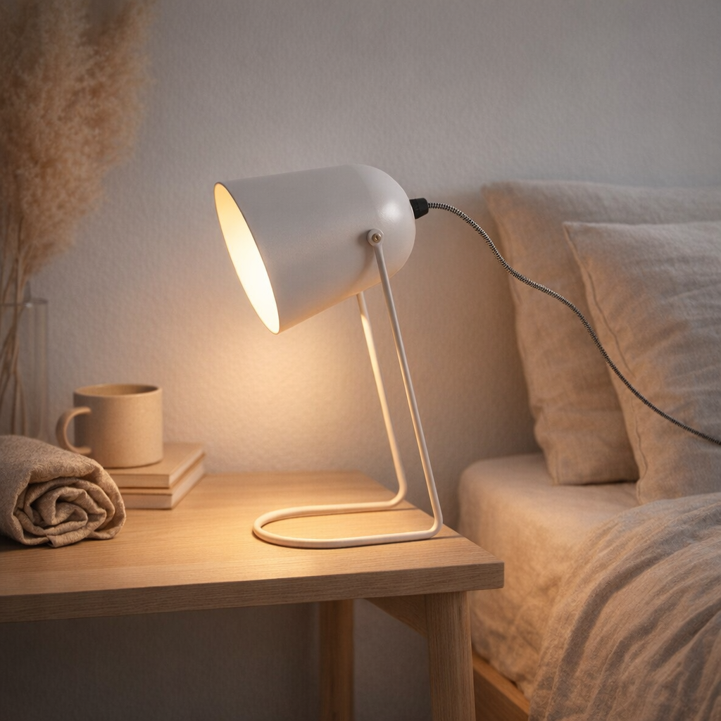 Enchantement de lampe de table en situation