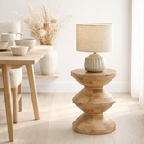 Totem de table d'appoint en situation