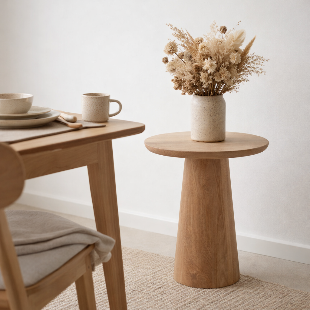 Force de la table d'appoint en situation