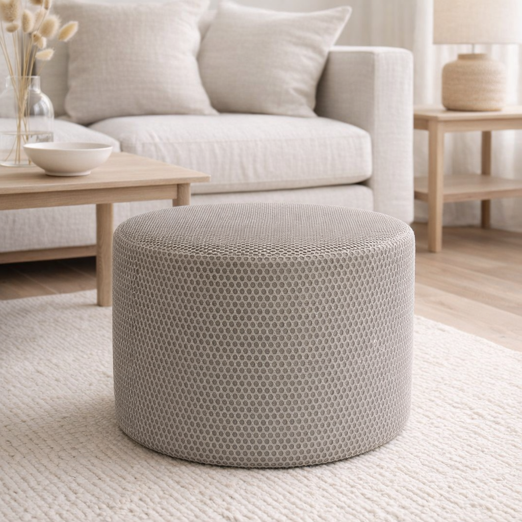 Pouf Rétro Mesh Rond en situation