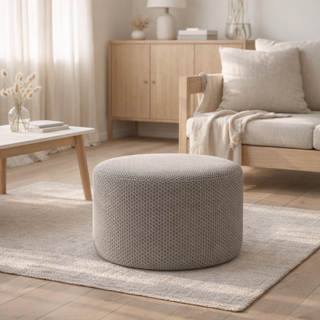Pouf Rétro Mesh Rond en situation