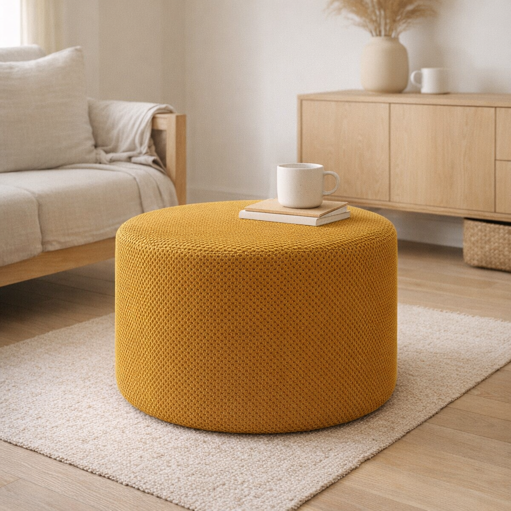 Pouf Rétro Mesh Rond en situation