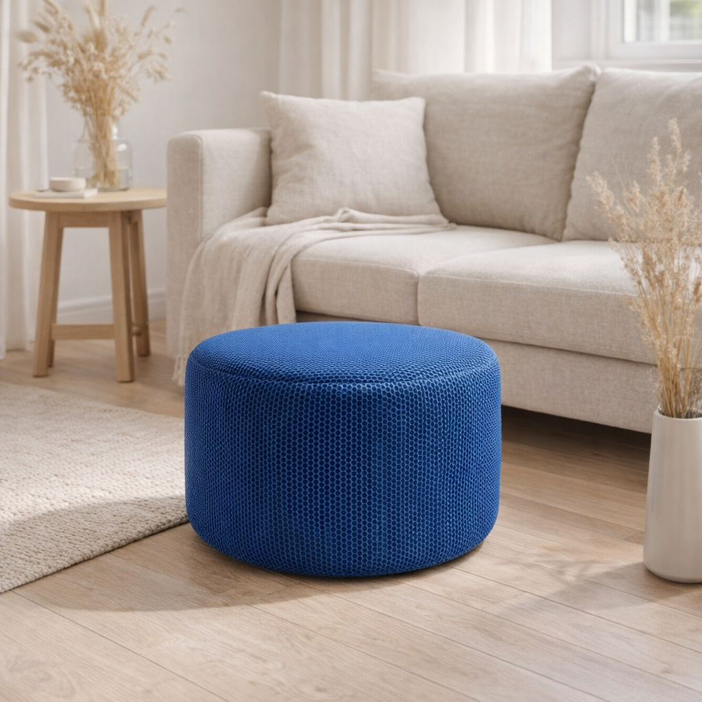 Pouf Rétro Mesh Rond en situation