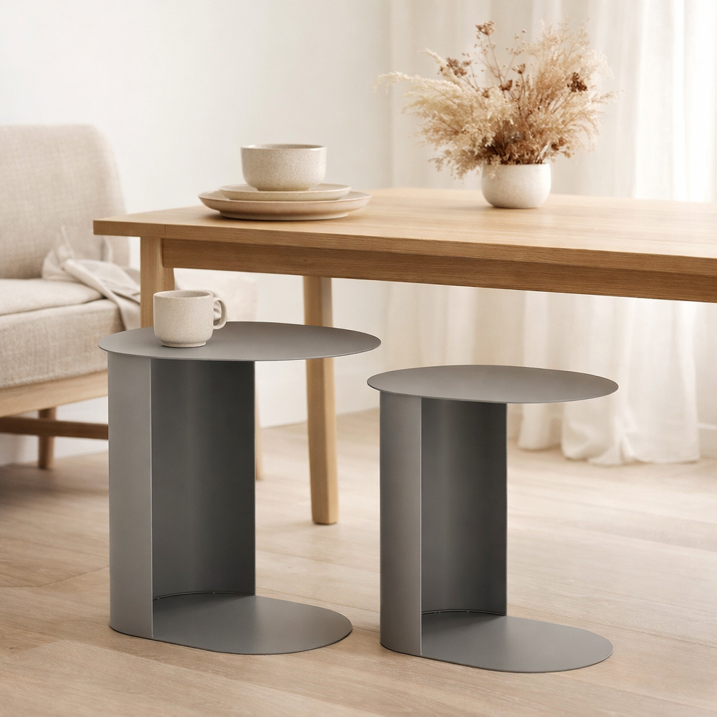 Ensemble de tables d'appoint Riqueza Ovale en situation
