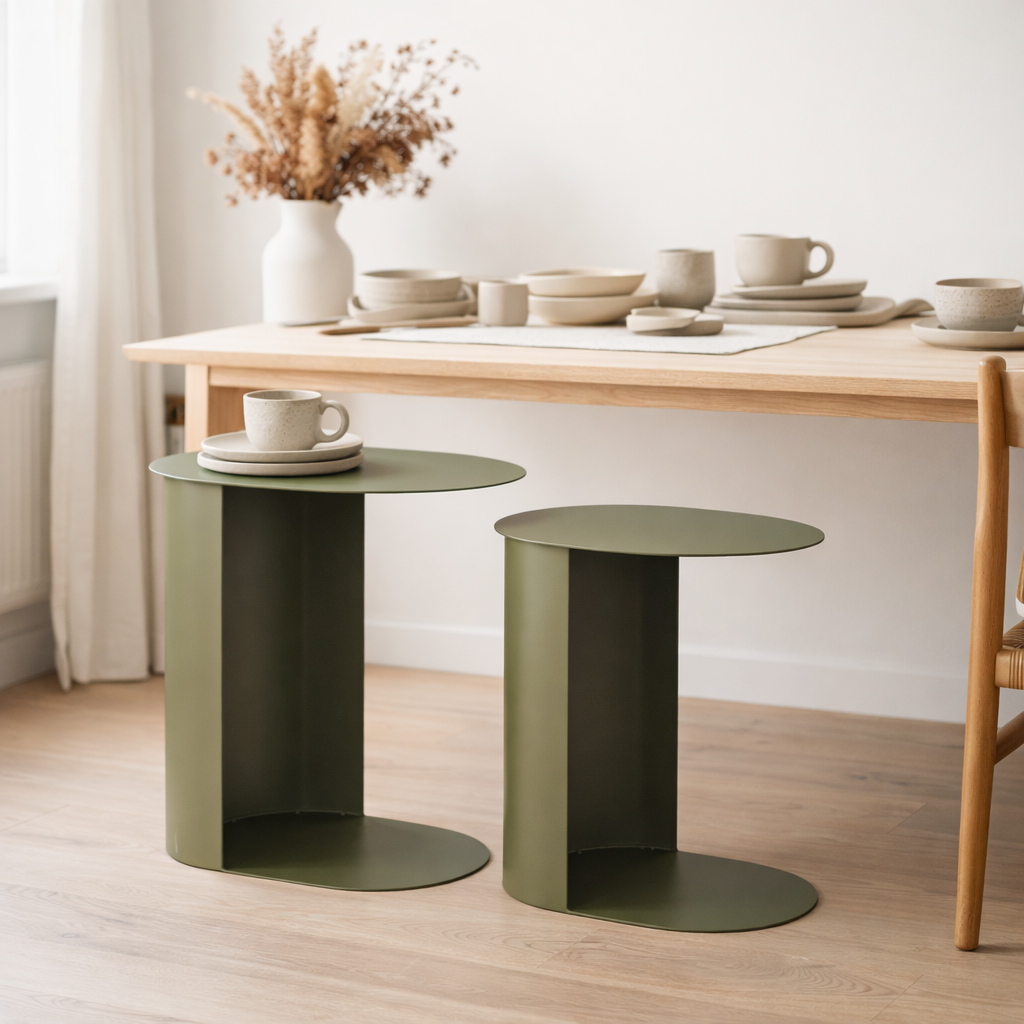 Ensemble de tables d'appoint Riqueza Ovale en situation