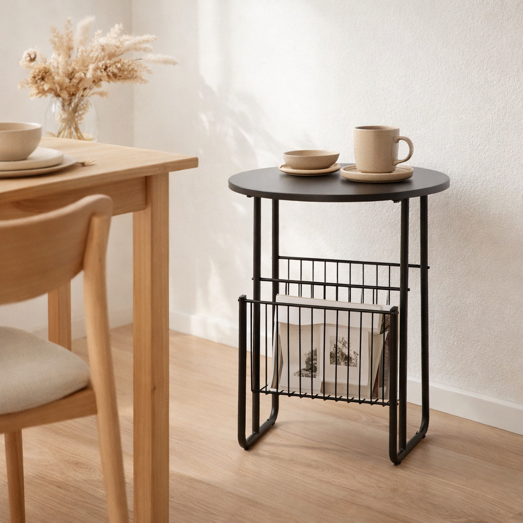 Magazine de richesse de table d'appoint en situation