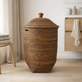 Panier à Linge Colonial - Brun Naturel - XL en situation