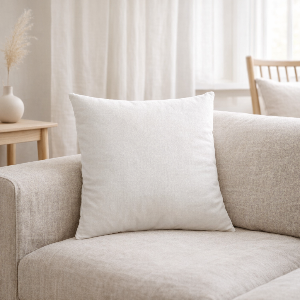 Coussin Intérieur Carré Blanc - 40x40 en situation
