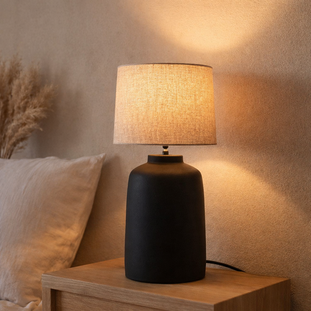 Le pied de lampe de table - Noir en situation