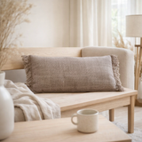 Housse de Coussin Oh My Gee - Gris Perle - 35x100 en situation