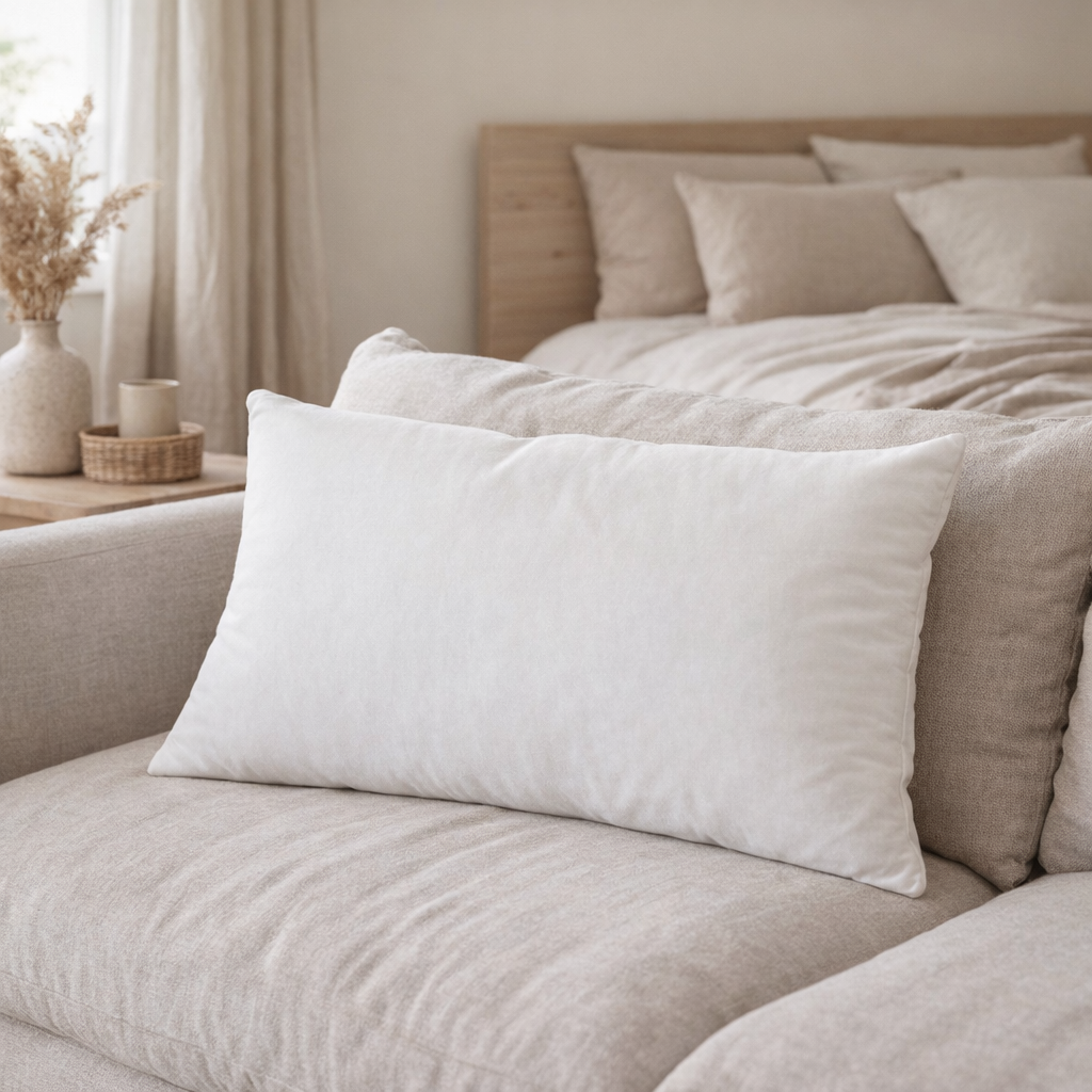 Coussin Intérieur Blanc Rectangulaire - 40x60 en situation