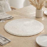 Le napperon de mariage en macramé - Naturel en situation