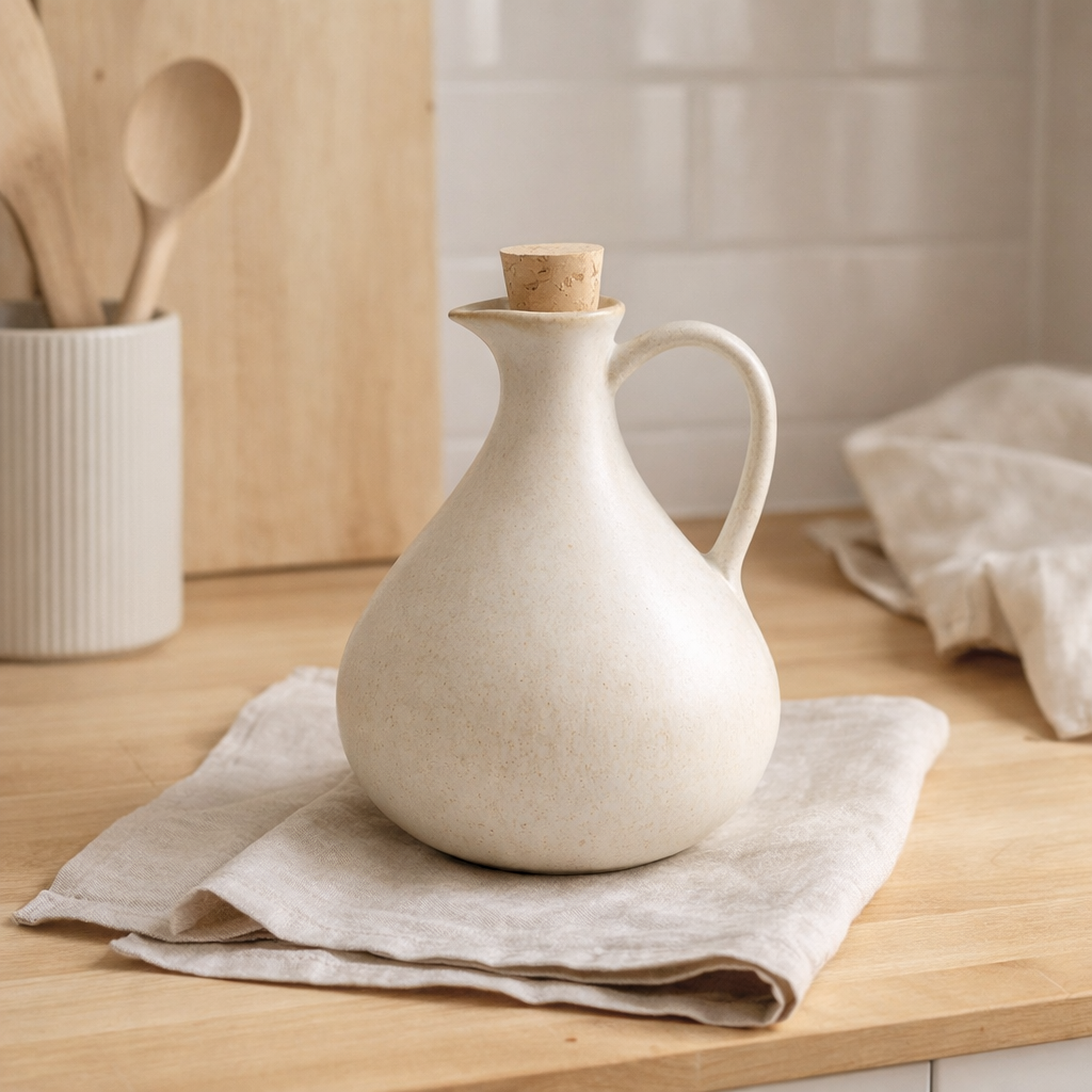 La bouteille d'huile d'olive n ° 80 - blanc en situation