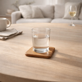 Le dessous de verre Material - Acajou lisse en situation