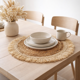 Set de table en raphia et banane naturel en situation