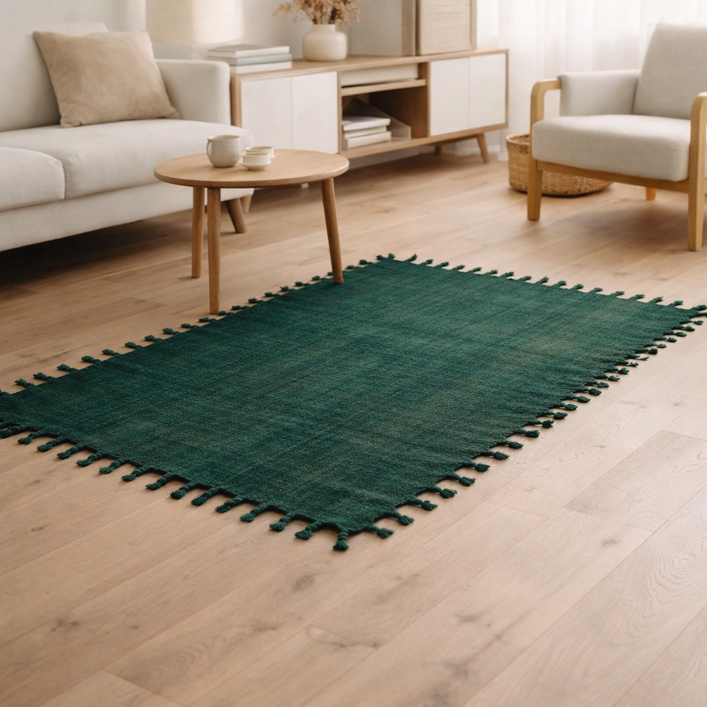 Le tapis afghan tissé à la main% 23025 en situation