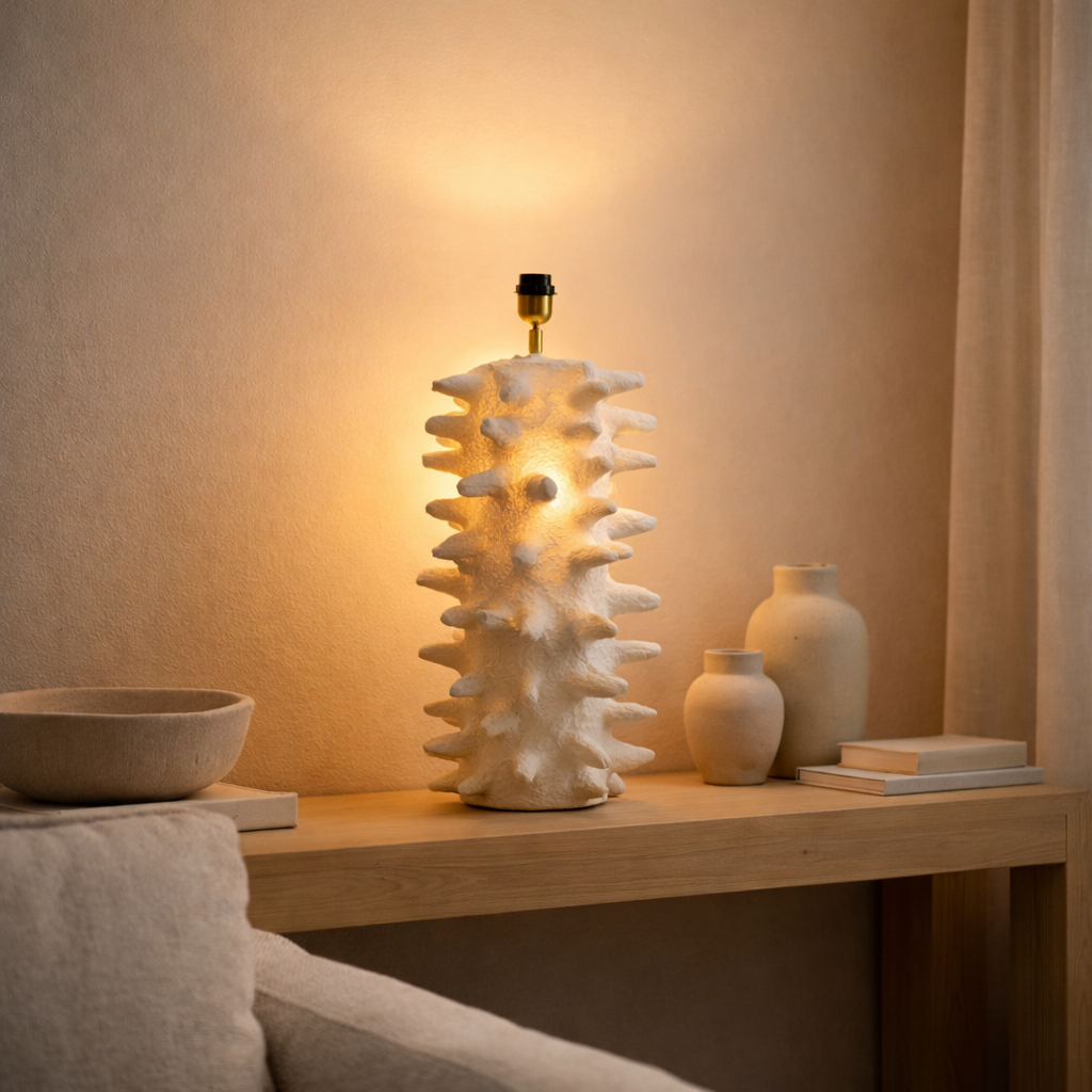 La Lampe de Table Spiketacular - Blanc - L en situation