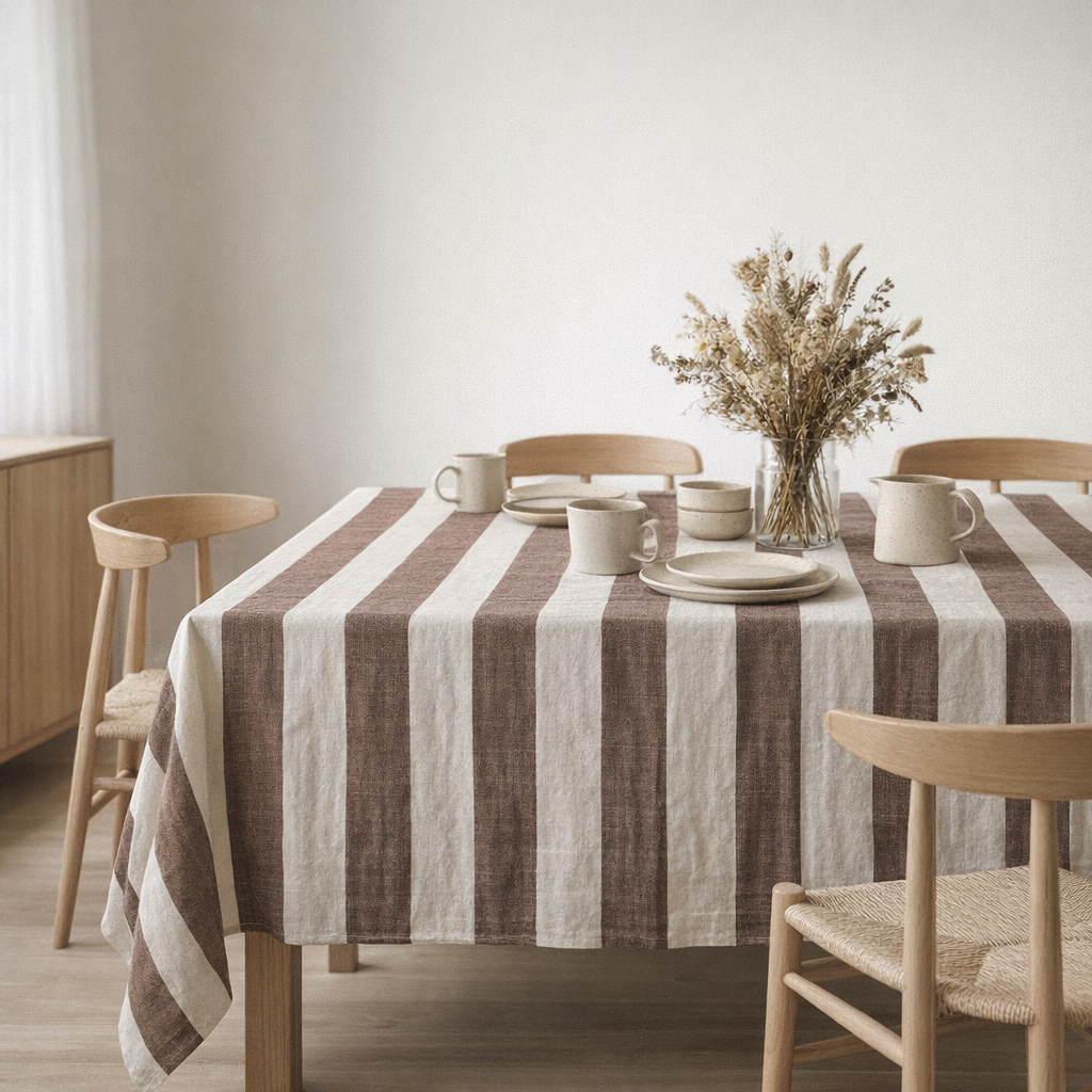 Nappe Rayée - 260X140 Cm - Choko en situation