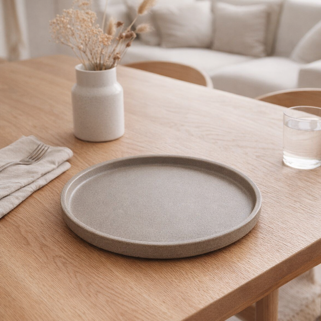 Assiette plate Yuka - Lot de 2 en situation