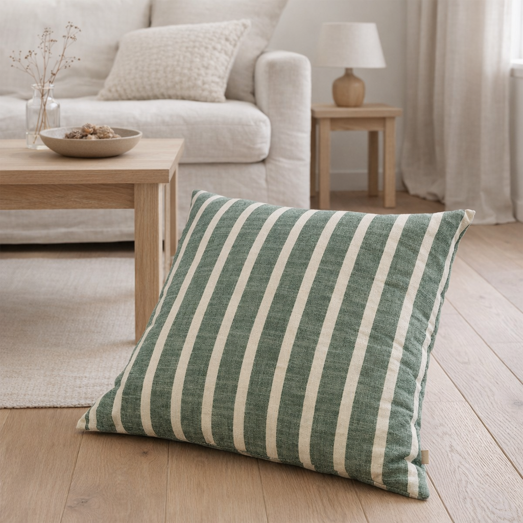 Housse de coussin de sol Kara - Beige en situation