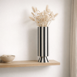 Vase Toppu - Haut - Blanc/Noir en situation