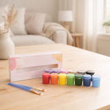Créatifs Kolibri | 12 couleurs de peinture en situation