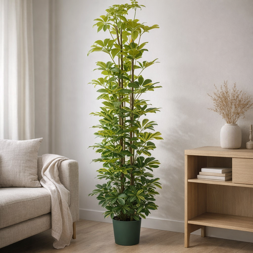 Plante Schefflera Gold Capella en pot Ø20 cm, hauteur 120 cm en situation