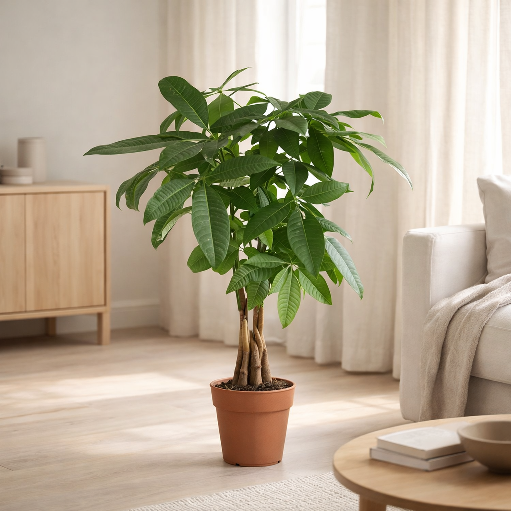 Pachira Aquatica - Arbre d'argent - Ø17cm - ↕70cm en situation
