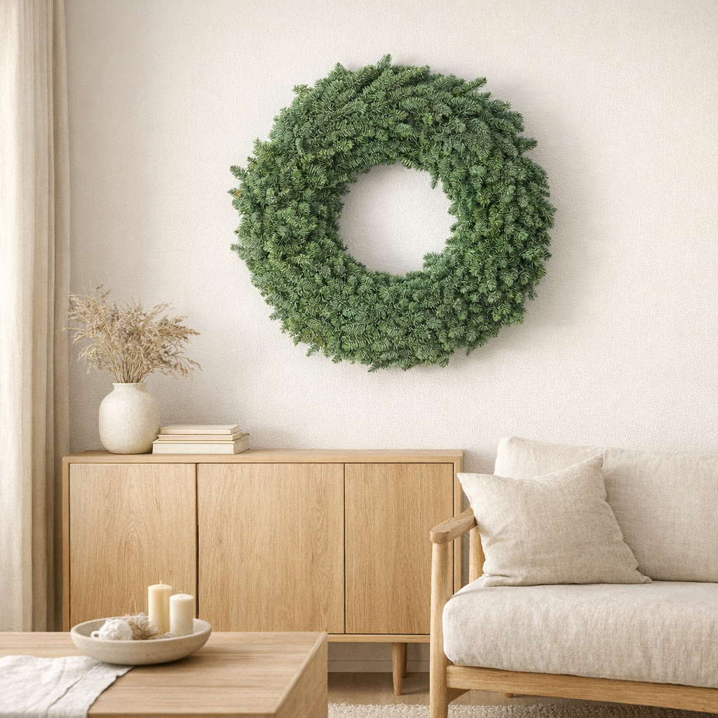 Couronne de sapin nobilis - Ø60 cm en situation