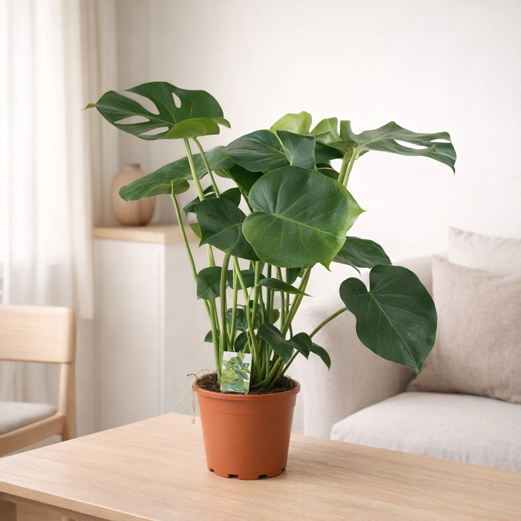 Monstera délicieuse Ø19 cm verte en situation