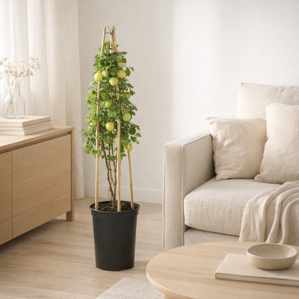 Ribes Uva -Crispa 'Invicta' + Light Label - Ø17cm - ↕75cm en situation