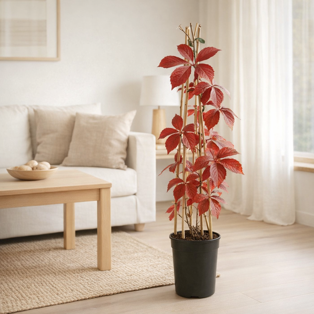 Parthenossus 'Engelmannii' + Light Label - Ø17cm - ↕75cm en situation