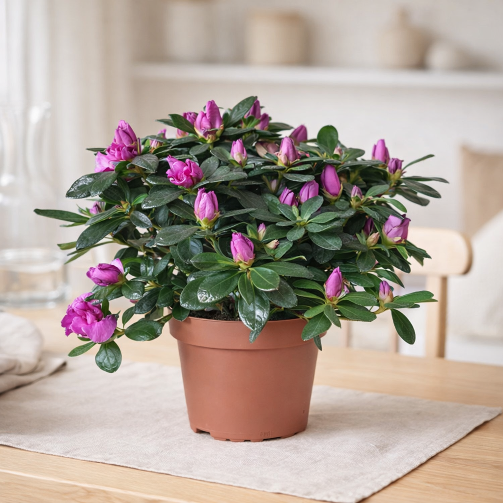 Azalea «Renato» violet 13cm - Ø13cm - ↕27cm en situation