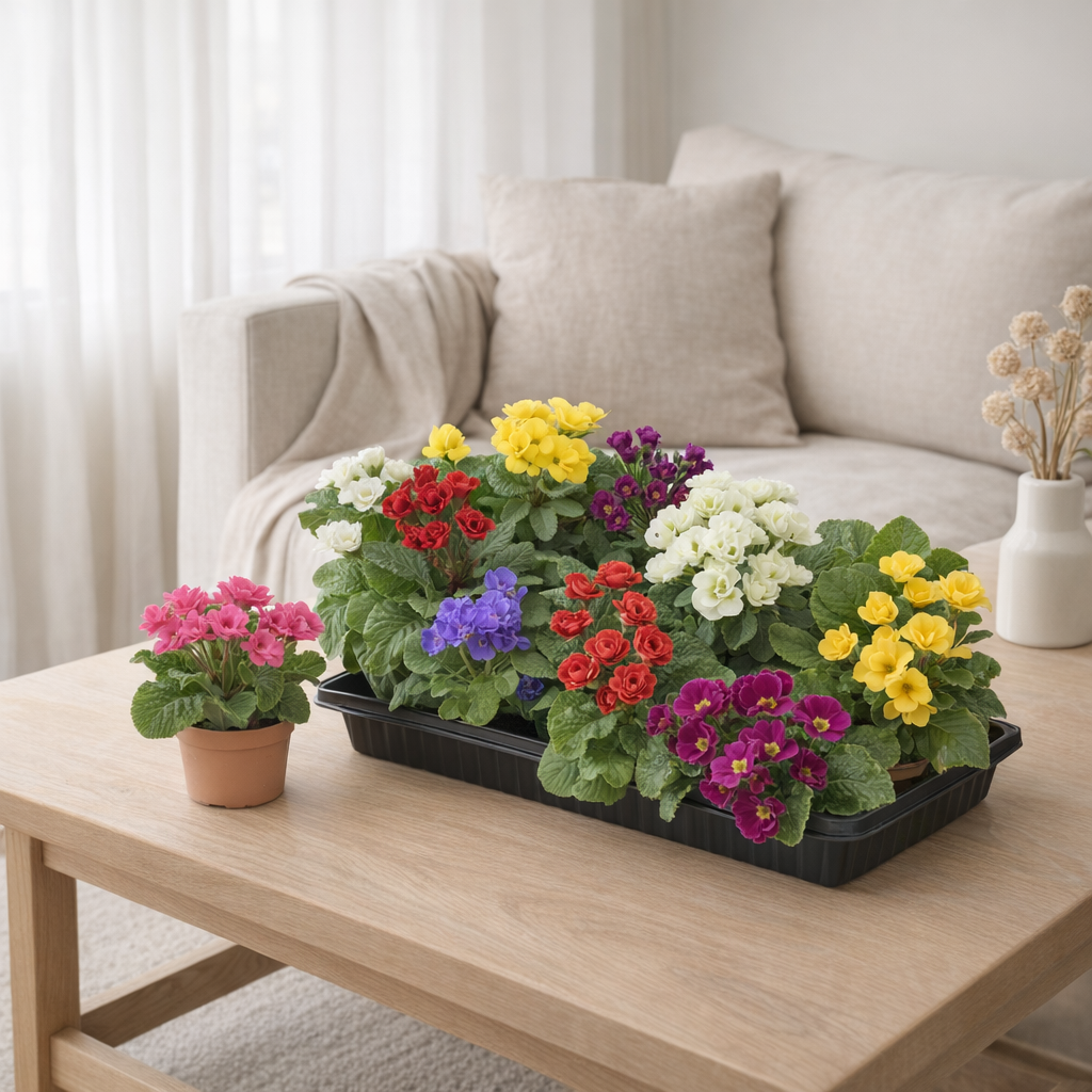 Primula Acaulis Baroque Dubbel LookandTaste - Ø11cm - ↕15cm en situation