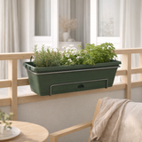 Bac de balcon - 50x17x26cm - vert en situation