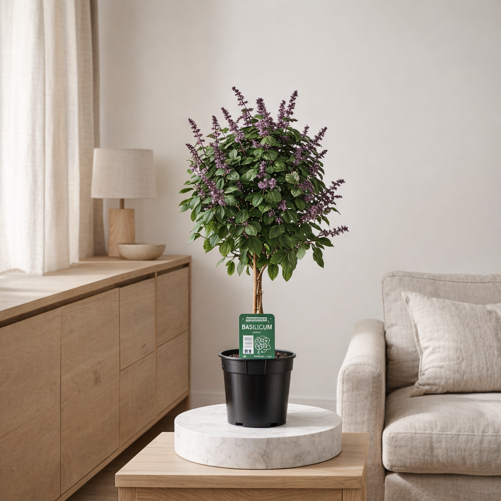 Basil Ocimum - Ø19cm - ↕75cm en situation