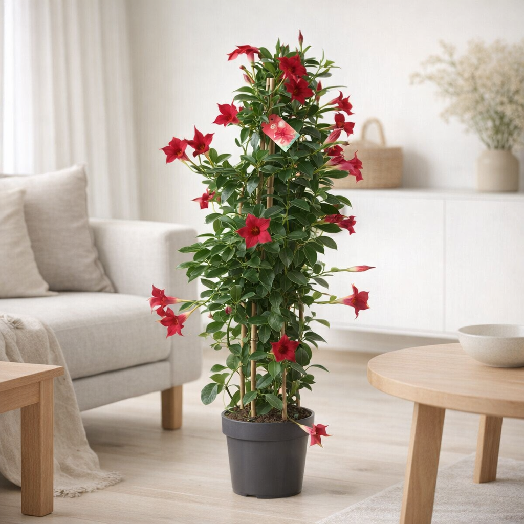 Dipladenia Sundaville rouge en situation
